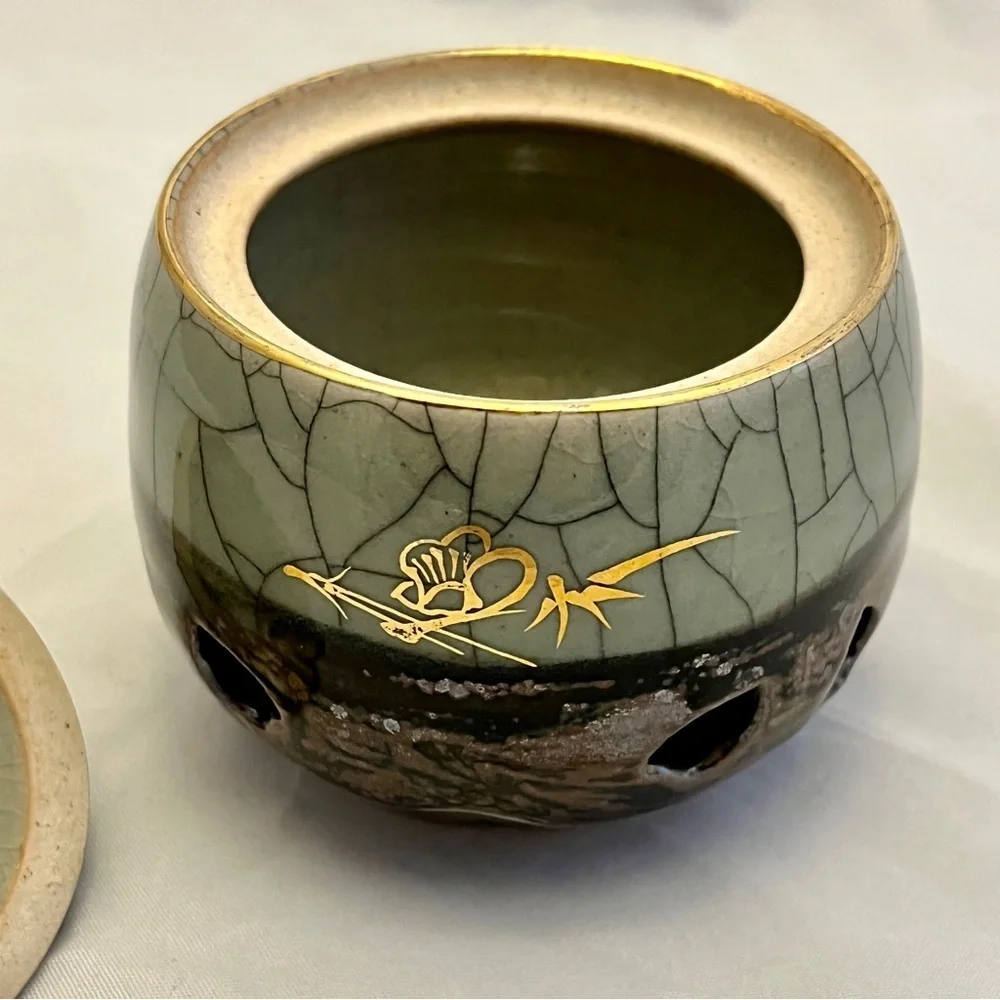 Otagiri Green and Gold Coffee & Tea Accessory